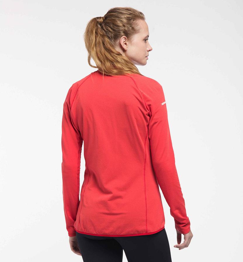 Haglöfs Womens L.I.M Mid Layer Red New Zealand 39826DARO